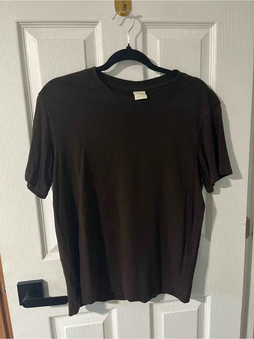 H&M Basics Dark Brown Short Sleeve Crewneck T-Shirt Size Medium